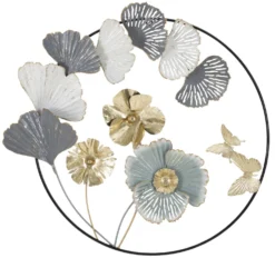 Décoration murale ronde Campur Fer multicolore et pastel