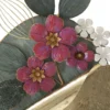 Décoration murale ronde en métal 3D fleurs multicolores