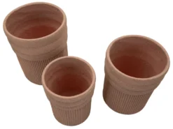 Ensemble de cache-pot d'extérieur Colombia 3 pièces Terre Cuite