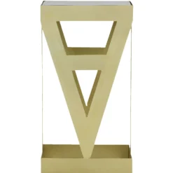Ensemble de 3 tables d'appoint Amstra en Verre fumé et Métal Or