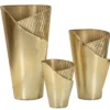 Ensemble de 3 Vases Fer Doré