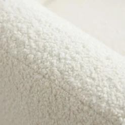 Fauteuil arrondi Brenda Tissu bouclette Beige