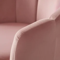 Fauteuil arrondi Brenda Velours Rose