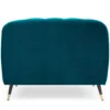 Fauteuil capitonné style boudoir Glams Velours Bleu canard