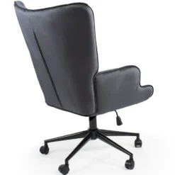 Fauteuil de bureau moderne à haut dossier Florelo Velours Gris