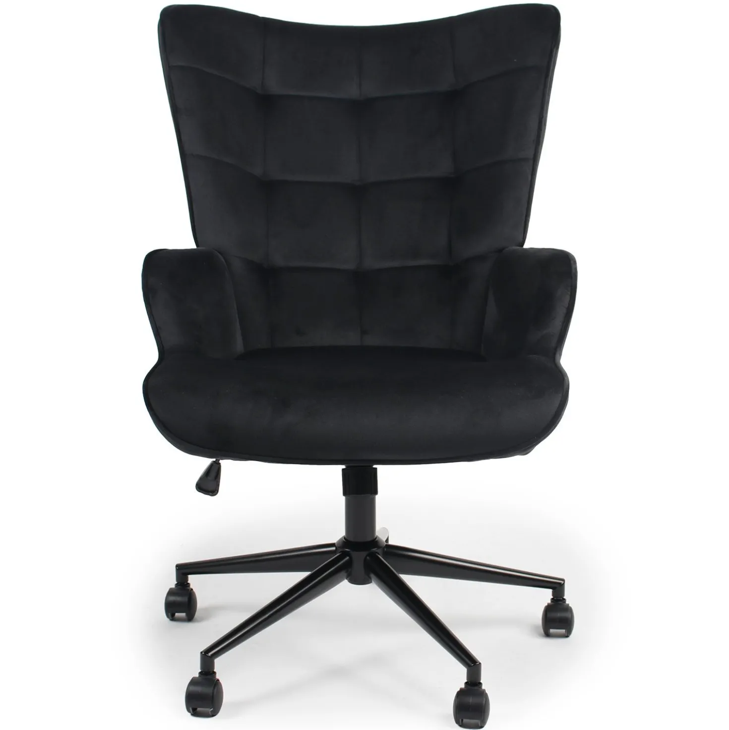 Fauteuil de bureau moderne à haut dossier Florelo Velours Noir