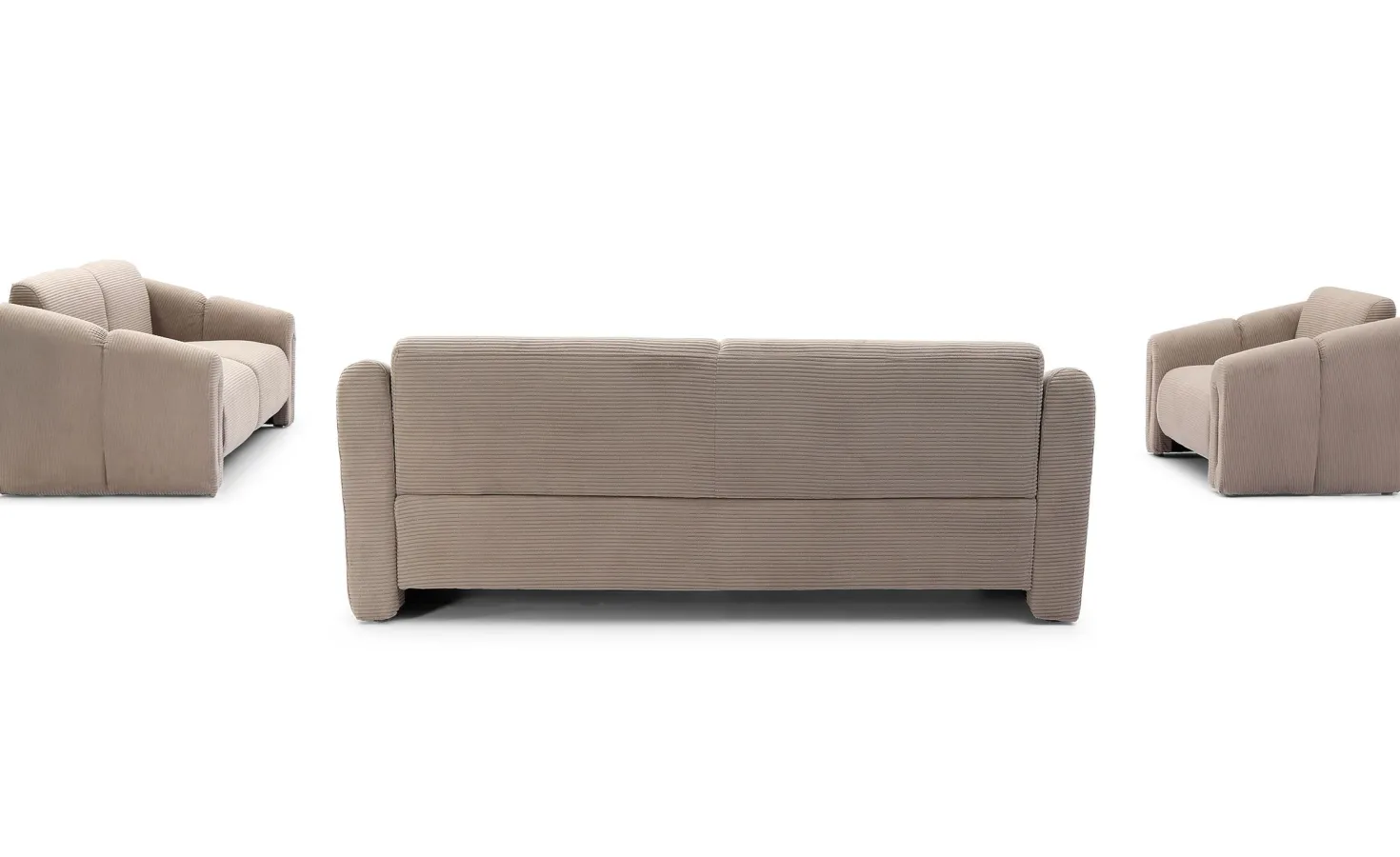 Fauteuil design Maximilien Métal doré et Velours côtelé Taupe