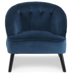 Fauteuil Ioan Velours Bleu