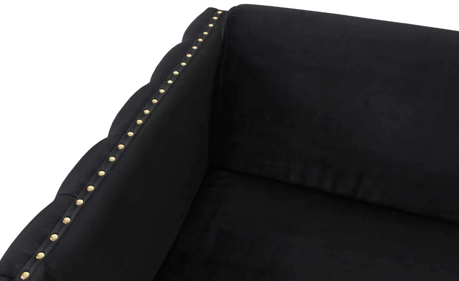 Fauteuil Joshua Velours Noir