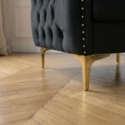Fauteuil Joshua Velours Noir
