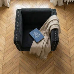 Fauteuil Joshua Velours Noir