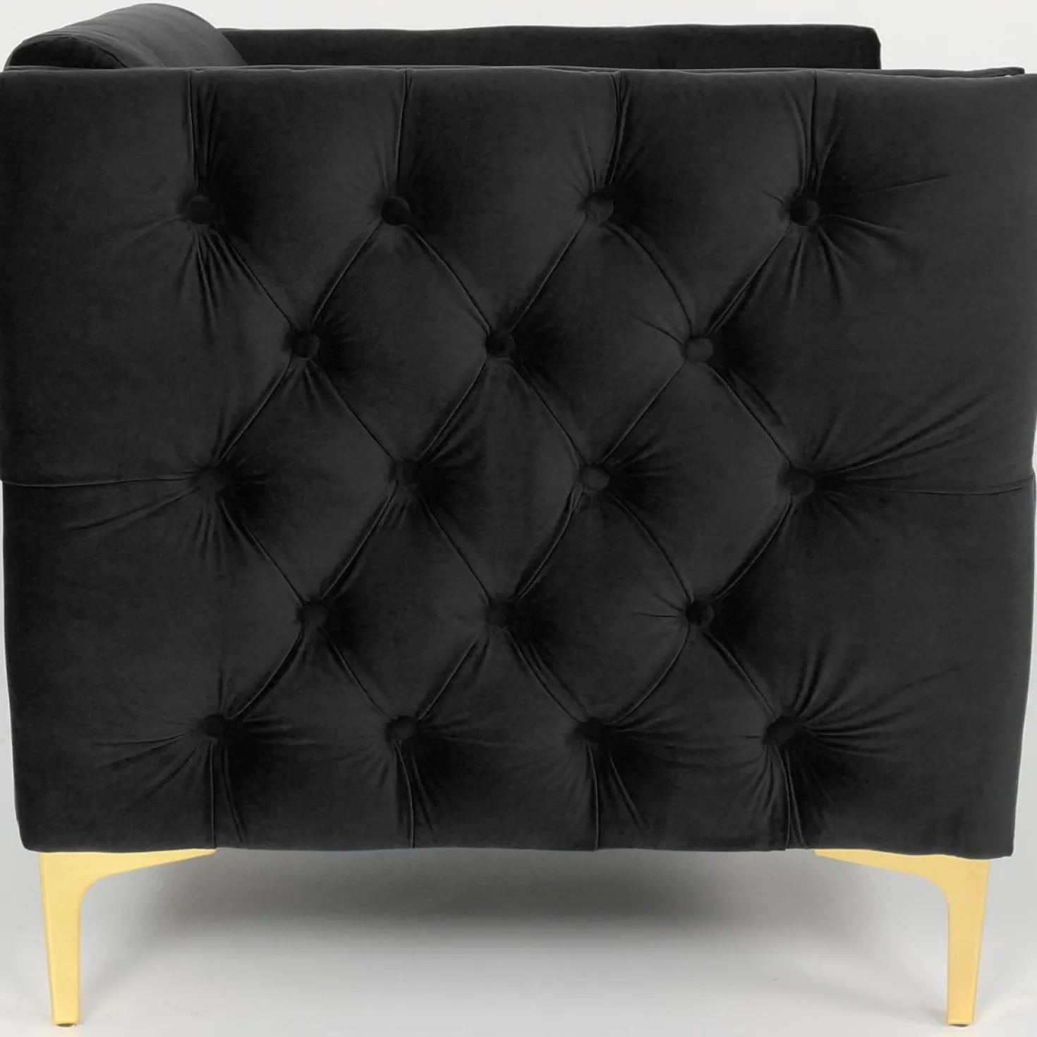 Fauteuil Joshua Velours Noir