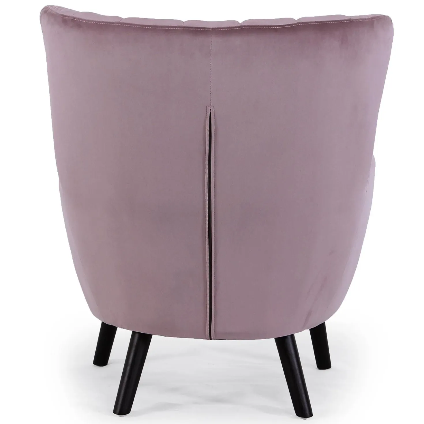 Fauteuil matelassé Vidal en Velours Rose