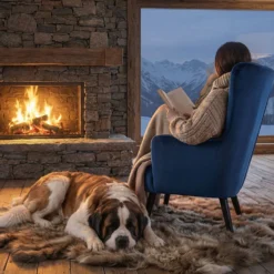 Fauteuil matelassé Vidal Velours Bleu