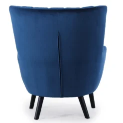 Fauteuil matelassé Vidal Velours Bleu
