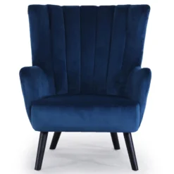 Fauteuil matelassé Vidal Velours Bleu
