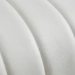 Fauteuil moderne à coutures verticales Sacramento Simili Blanc