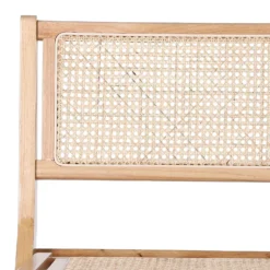 Fauteuil pliant Masdam Bois massif naturel et cannage en rotin