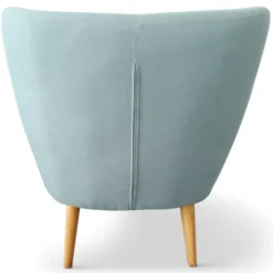 Fauteuil scandinave Molly Tissu Bleu