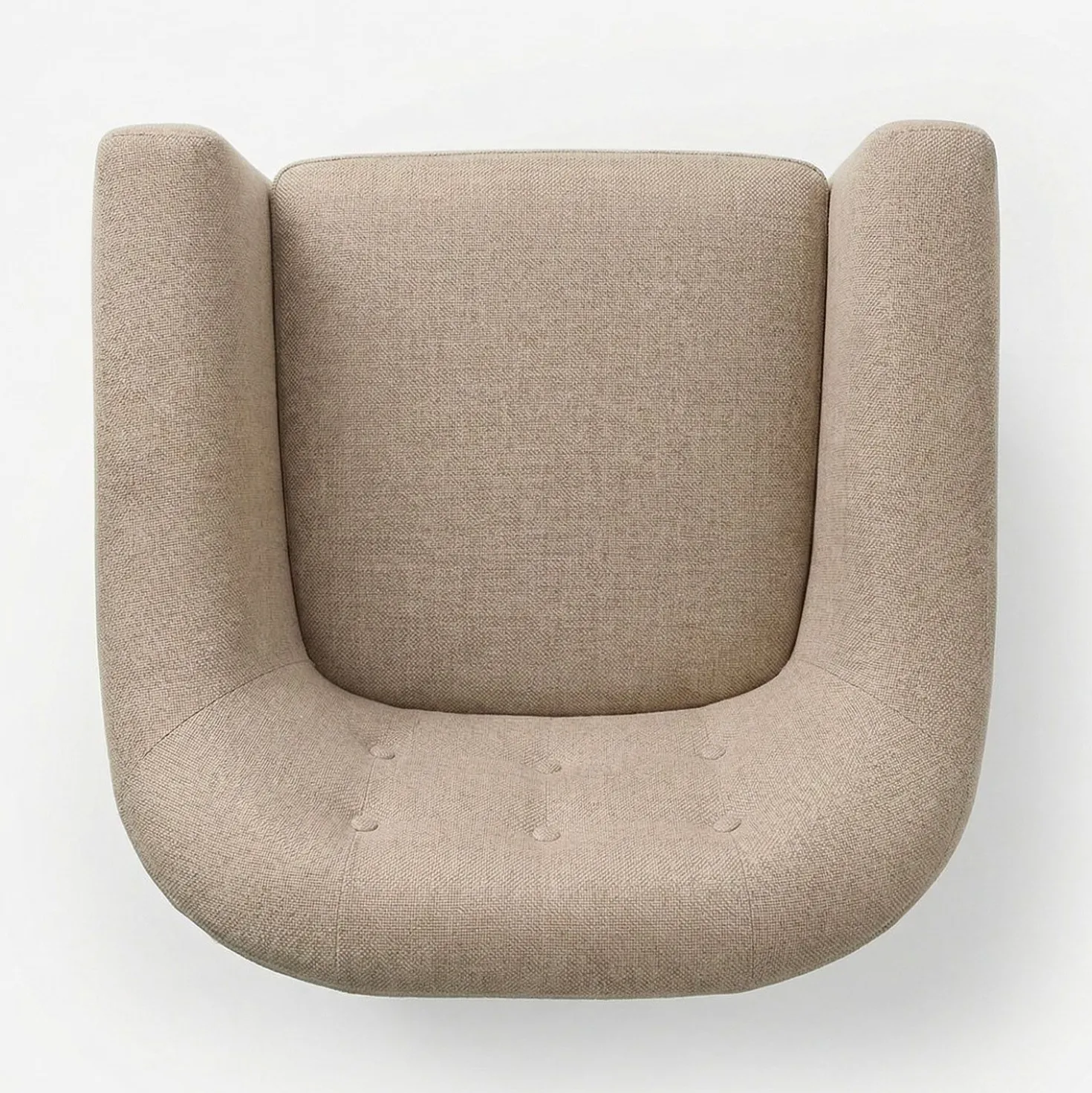 Fauteuil scandinave Savoy tissu Beige