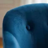 Fauteuil scandinave Savoy Velours Bleu