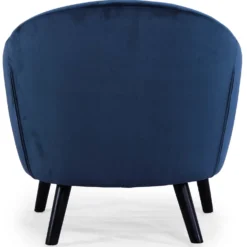 Fauteuil scandinave Savoy Velours Bleu