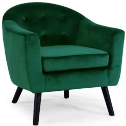 Fauteuil scandinave Savoy Velours Vert