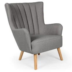 Fauteuil scandinave Vidal Tissu Gris