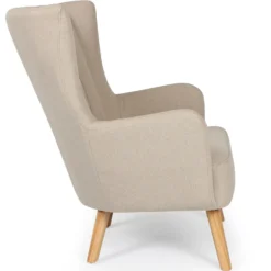 Fauteuil scandinave VidalTissu Beige