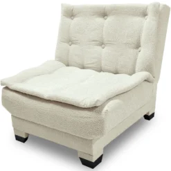 Fauteuil transformable en banquette Lefkada Tissu texturé Beige