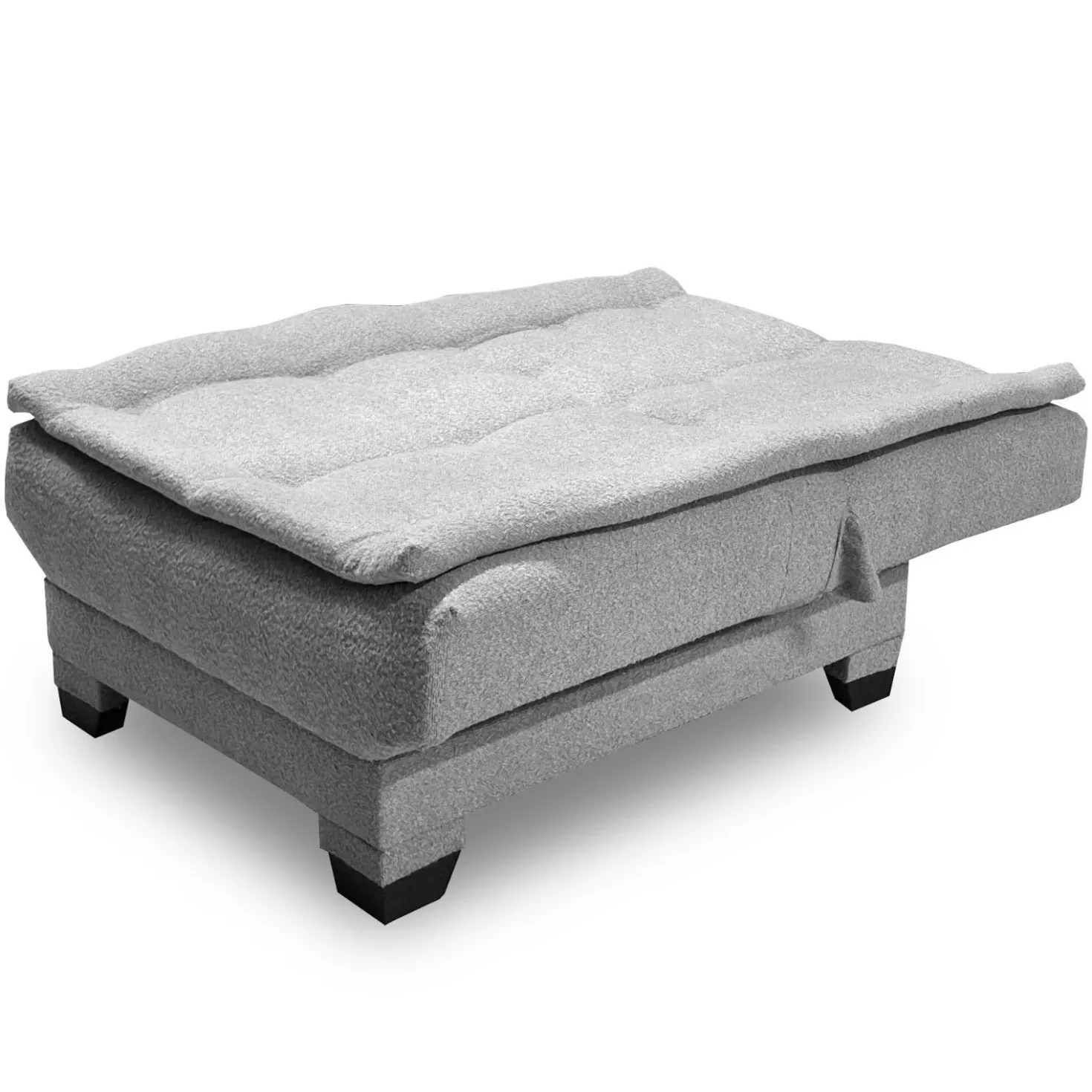 Fauteuil transformable en banquette Lefkada Tissu texturé Gris