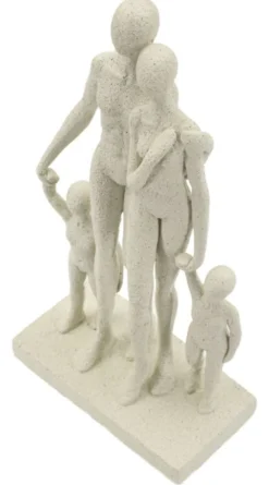 Figurine Family Stons Polyrésine Beige