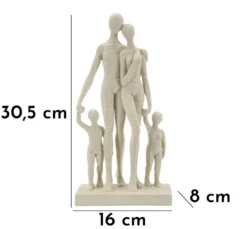 Figurine Family Stons Polyrésine Beige