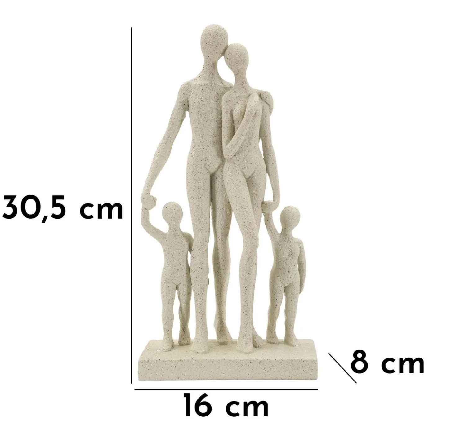 Figurine Family Stons Polyrésine Beige