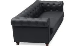 Grand canapé 2 places Chesterfield Noir