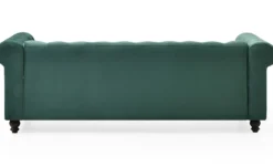 Grand canapé 3 places Chesterfield Velours Vert