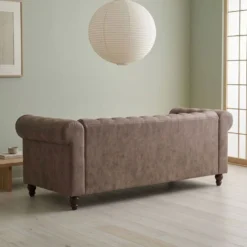 Grand canapé 3 places Chesterfield Vintage