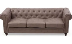 Grand canapé 3 places Chesterfield Vintage