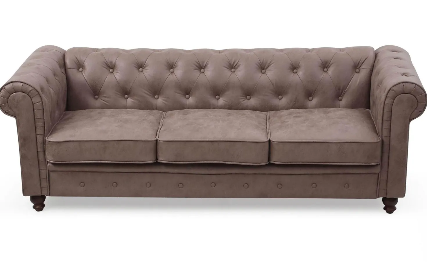Grand canapé 3 places Chesterfield Vintage