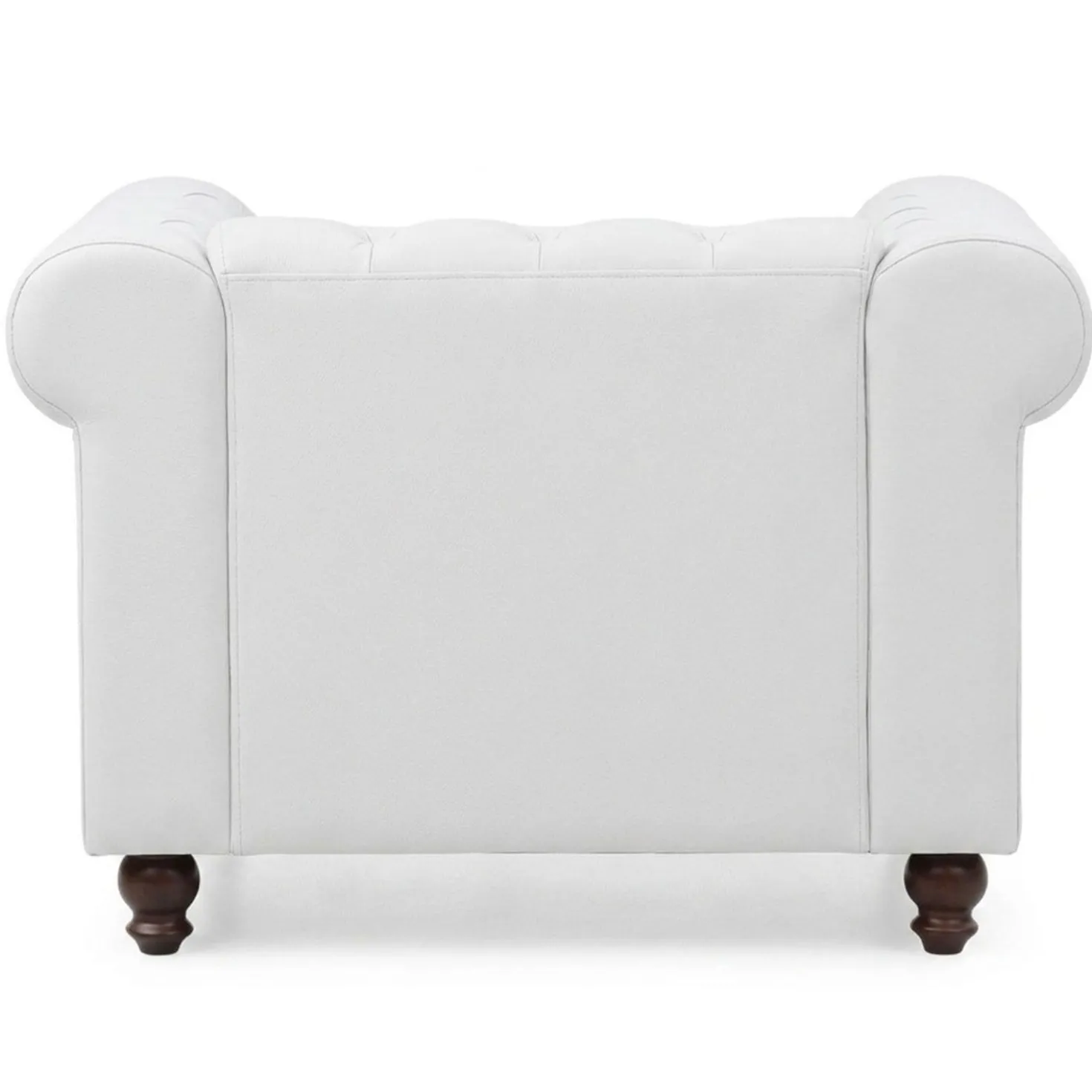 Grand fauteuil Chesterfield Blanc