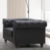 Grand fauteuil Chesterfield Noir