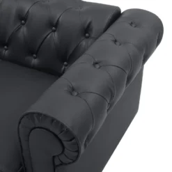 Grand fauteuil Chesterfield Noir