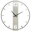 Horloge murale en métal Noir et Argent