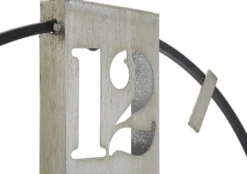 Horloge murale en métal Noir et Argent