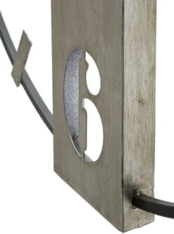 Horloge murale en métal Noir et Argent