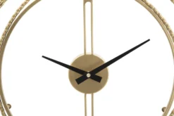Horloge murale métal doré cercles entrelacés