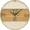 Horloge murale ronde Fuji Fer et M.D.F Paille de Vienne