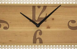 Horloge murale ronde Fuji Fer et M.D.F Paille de Vienne