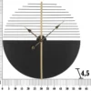 Horloge murale ronde Glam Stick Fer Noir et Doré