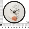 Horloge murale ronde motif rose fer et verre multicolore
